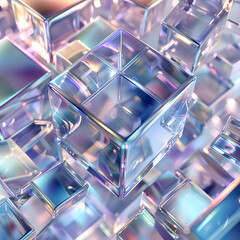 Crystal Clarity Abstract Geometric Glass Structure background