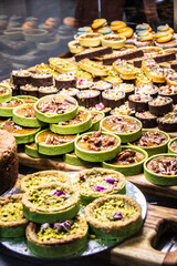 A Colorful Array of Gourmet Tarts on Display, South Melbourne Market
