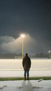 man standing on the field