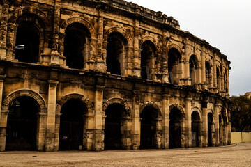 Naklejka premium colosseum, empire, Romain, arena, gladiatorum, stone, old, Nimes
