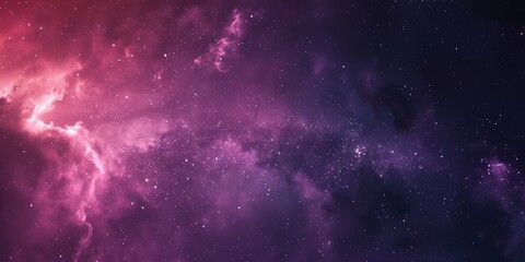 A purple and pink sky with many stars