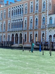 Travelling in Italy.  
  Attractions of Venice. The largest and most beautiful canal in the city.  Postcard views.
 - obrazy, fototapety, plakaty