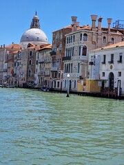 Travelling in Italy.  
  Attractions of Venice. The largest and most beautiful canal in the city.  Postcard views.
 - obrazy, fototapety, plakaty