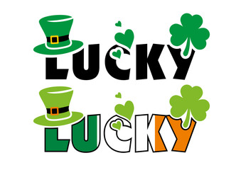 Lucky. Two festive designs to the St. Patrick's day