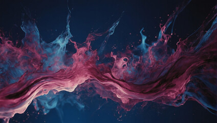 Electric indigo and rose color fusion in an abstract backdrop. - obrazy, fototapety, plakaty