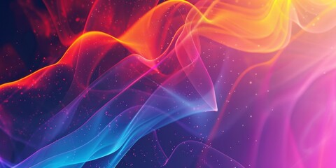 Fototapeta premium A colorful, swirling background with a purple, blue, and red line - stock background.