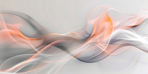 Obraz premium A white and orange wave with a black line in the middle - stock background.