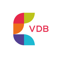 VDB  logo design template vector. VDB Business abstract connection vector logo. VDB icon circle logotype.
