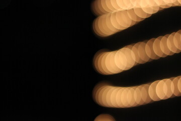 Blurry dreamy golden lights in a spiral.