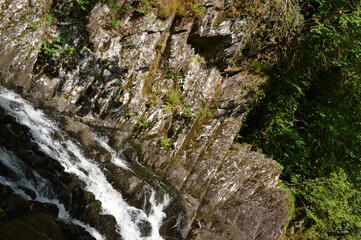 waterfall in the mountains