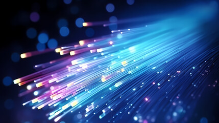 Obraz premium Colorful abstract background representing fiber optics and communication over the internet concept