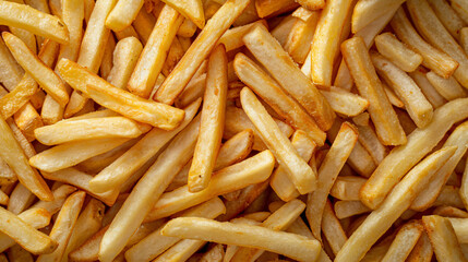 Heap of yummy French fries as textured background