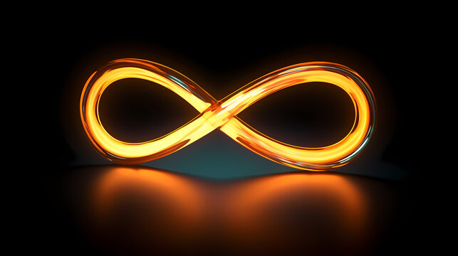 Colorful infinity shapes background, infinity symbol