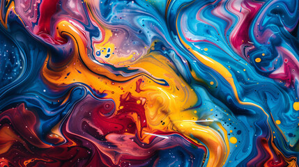 Liquid paint swirls Mixed paints for background
