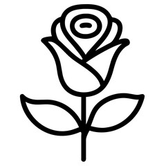 Line art, roses, various pattern