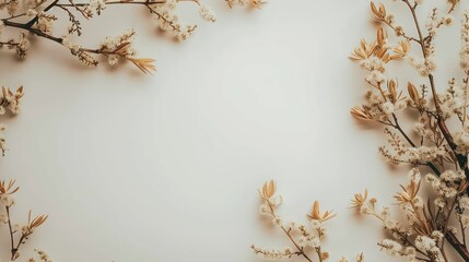 a close up of a bunch of flowers on a white background with a place for a text or an image.
