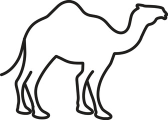 Modern Minimalist Camel Logo Design Flat Vector
