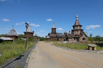 Fototapeta premium Holy Trinity Trifonov Pechenga Monastery. The northernmost monastery in the world. Russia, Murmansk region