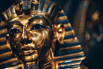 Golden Mask of egyptian pharaoh Tutankhamun - obrazy, fototapety, plakaty
