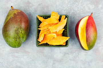 Dried and fresh mango fruit