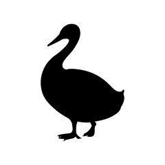 Silhouette of a animals side view isolated 