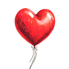 빨간색 하트 풍선