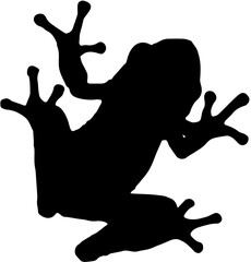 illustration of a silhouette of a frog
