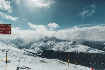 Fototapeta premium Davos Mouantas Switzerland