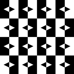 Rhombus Shape in Contrast Color, Black White, can use for Wallpaper, Cover, Greeting Card, Decoration Ornate, Ornament, Background, Wrapping, Fabric, Textile, Fashion, Tile, Carpet Pattern, etc.