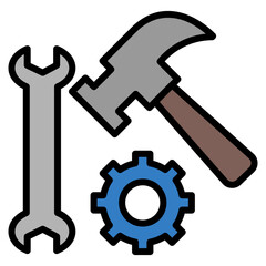 Hammer Icon Element For Design