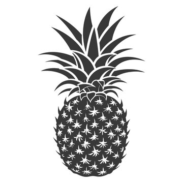 recommend clip art: Silhouette Pineapple Fruit black color only