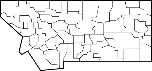outline drawing of montana state map. - 754993795