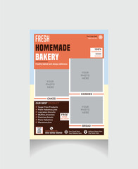 fresh homemade bakery flyer