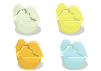 Kue Mangkok or Kue Apem. Indonesian traditional steamed cake. Colorful cakes and have a sweet taste.