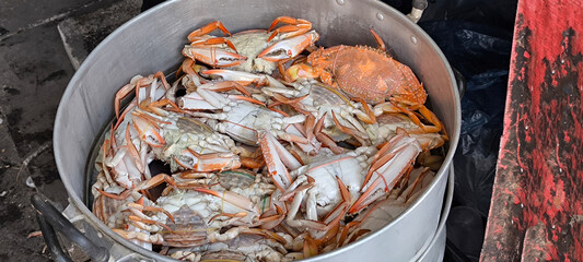Crab in the restaurant, crab is seafood © Pisan