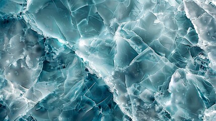 Obraz premium Crystal Clear Turquoise Ice Patterns Textured Surface Abstract Background for Artistic Projects and Design