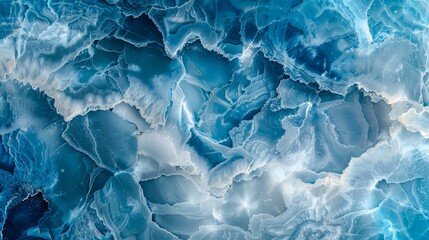 Obraz premium Aerial View of Crystalline Blue Ice Patterns on Frozen Glacier - Abstract Natural Background for Scientific and Environmental Concepts