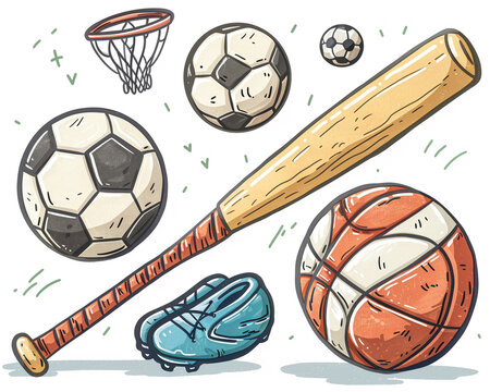 Sports-themed clipart e.g. soccer ball