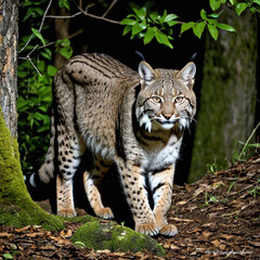 Obraz premium The Stealthy Predator Exploring the Bobcat World
