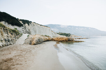 White sand beach In Kefalonia, Greece - 754999742