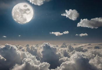 moon over clouds