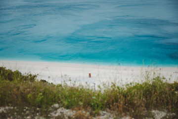 Lifeguard tower in Myrtos Beach in Kefalonia, Greece 
