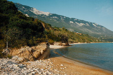 Scenic rocky beach in Kefalonia, Greece - 755000785