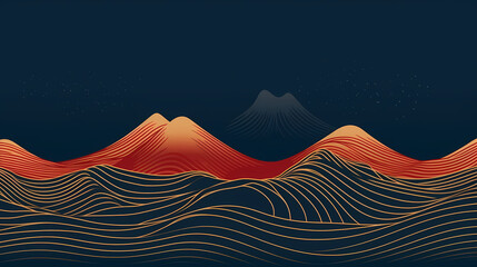 Mountain peak illustration, abstract art