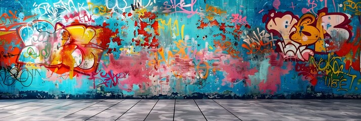 Vibrant Graffiti Wall Backdrop - Colorful Urban Art for Lively Events and Photo Shoots
