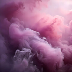 pink puff of smoke, pale pink billows of mist rising, - obrazy, fototapety, plakaty