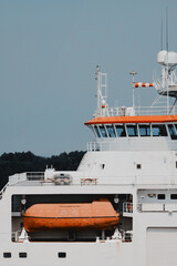 Davit Launched Life Boat On Offshore Construction Support Service Vessel © I am from Mykolayiv