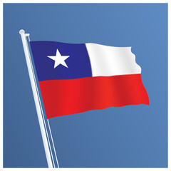 Chile Waving Flag Design and Chile Flag Design