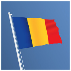 Chad Waving Flag Design and Chad Flag Design
