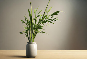 bamboo plant in vase